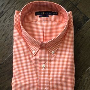 Men’s Orange Ralph Lauren Button Down